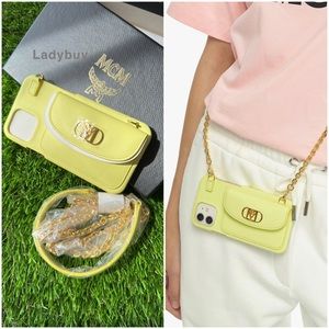 📱🟢NWT MCM Mode Travia iPhone 12/12 Pro Case with Pocket and Strap